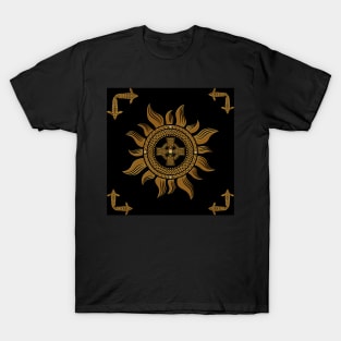 The golden celtic cross. T-Shirt